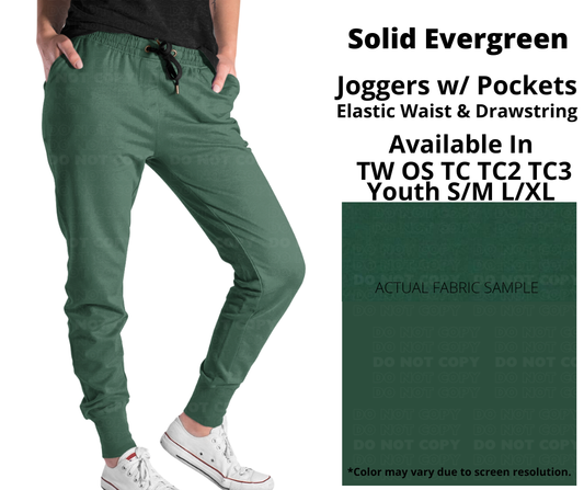 Preorder! Closes 2/5. ETA May. Solid Evergreen Joggers