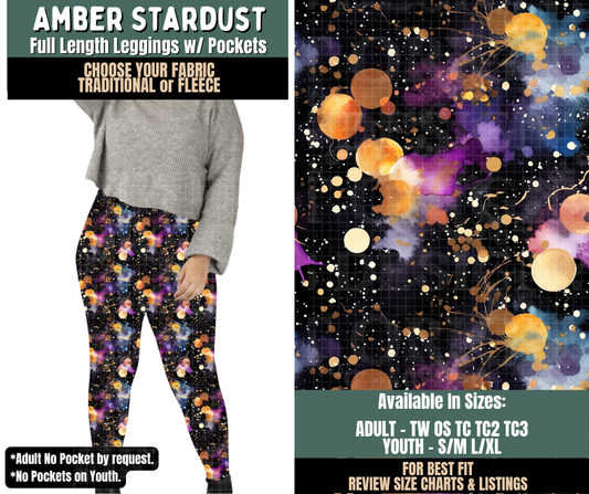 Preorder! Closes 9/17. ETA Dec. Amber Stardust Leggings Choose Fleece or Traditional