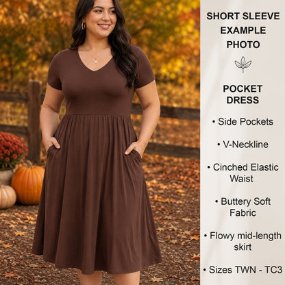 B302 - Preorder Black and White Webs Pocket Dress (Closes 7/24. ETA: early Oct)
