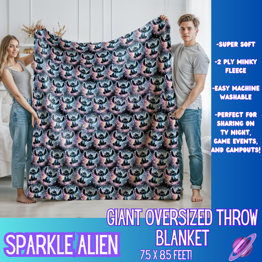 SPARKLE ALIEN- GIANT SHAREABLE THROW BLANKET