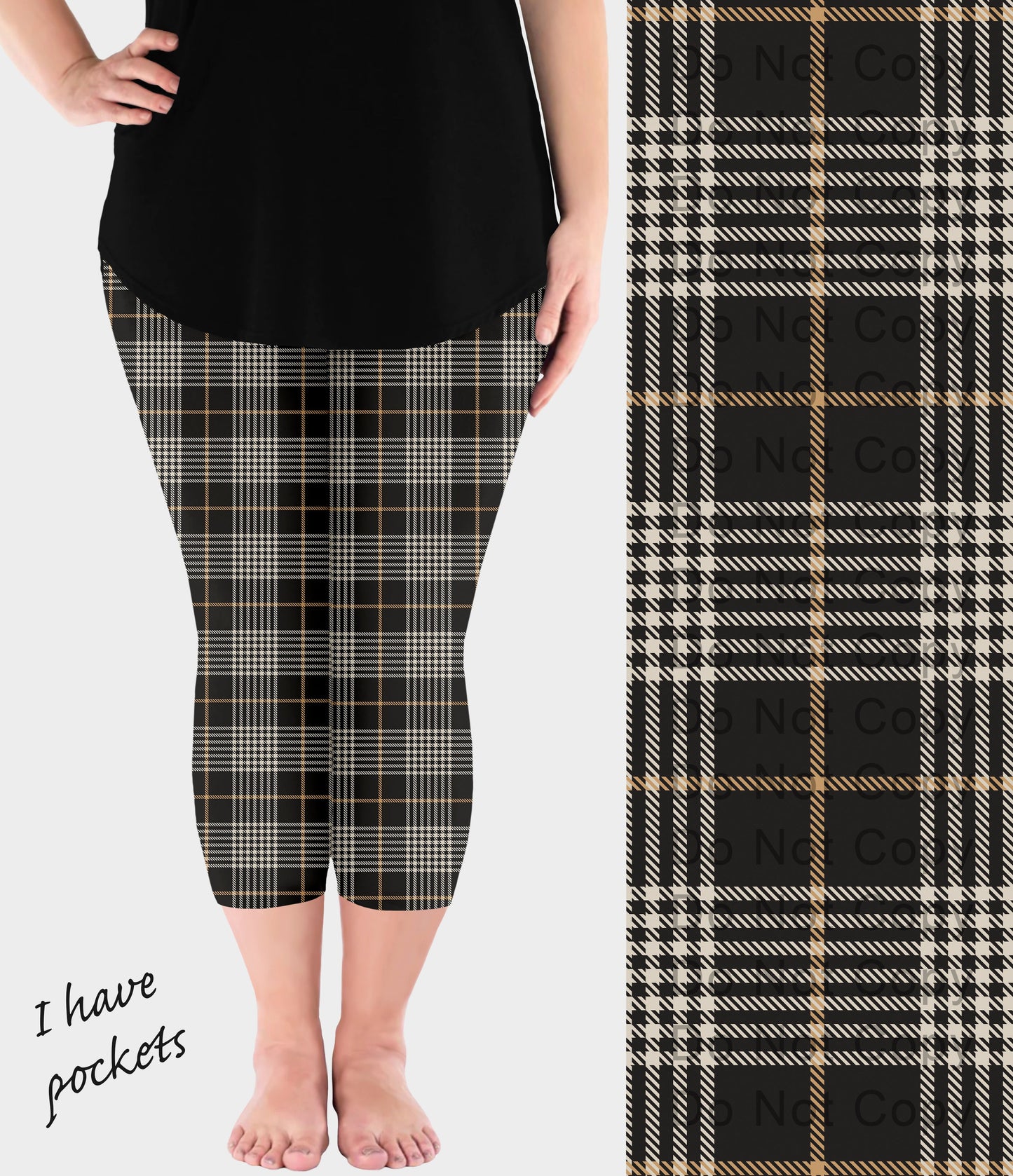 RTS - Talk To Me Plaid Capri Leggings w/ Pockets