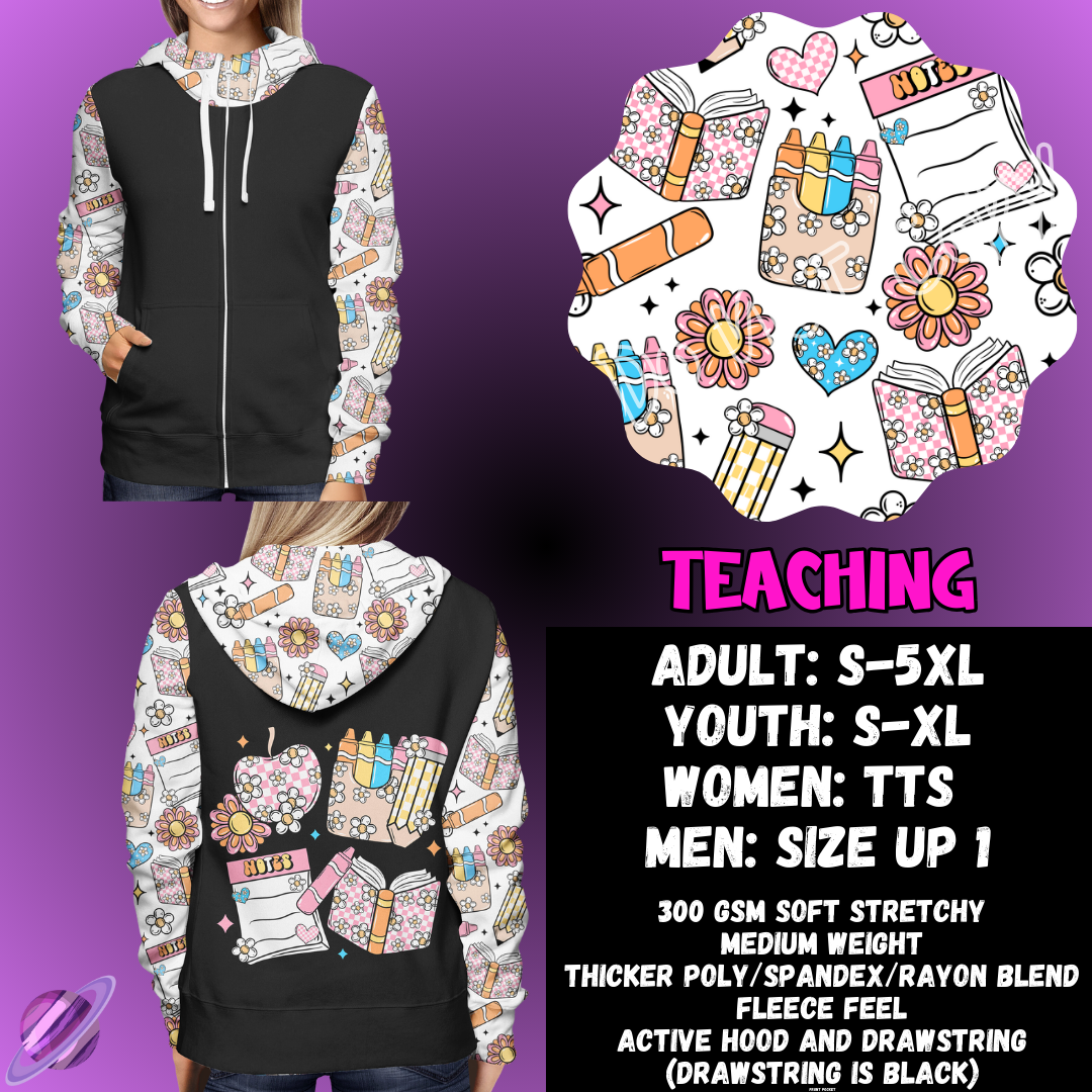 TEACHING - ZIP UP HOODIE OUTFIT RUN PREORDER CLOSES 1/26