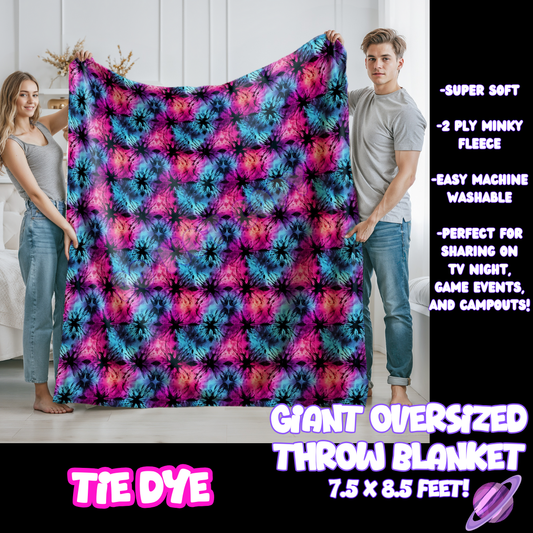 TIE DYE- GIANT SHAREABLE THROW BLANKET