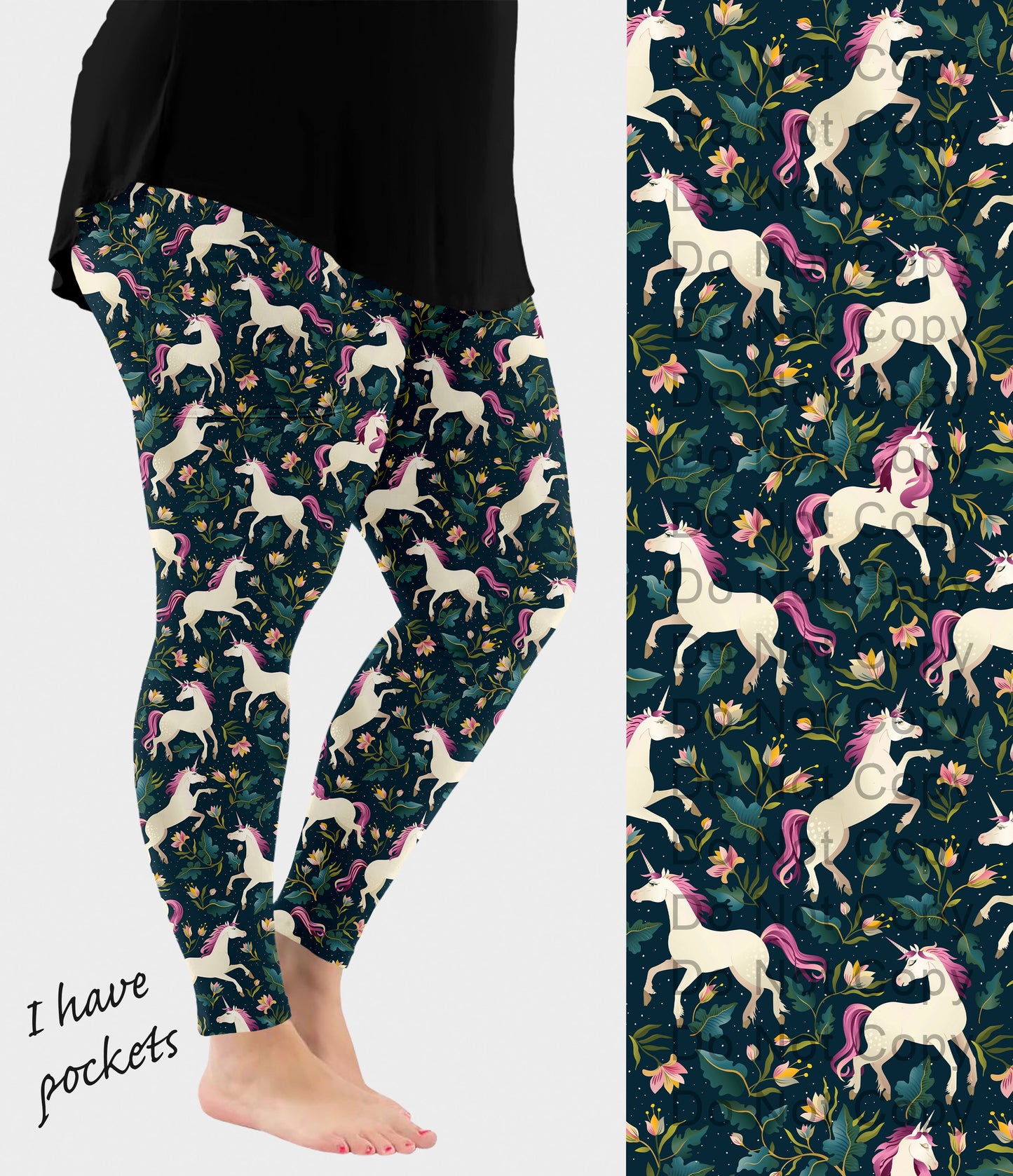 RTS - Unicorn Forest Leggings with Pockets