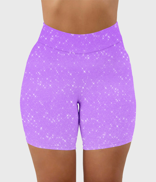 RTS - Violet Sparkle Biker Shorts