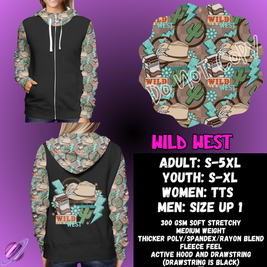 WILD WEST - ZIP UP HOODIE OUTFIT RUN PREORDER CLOSES 1/26