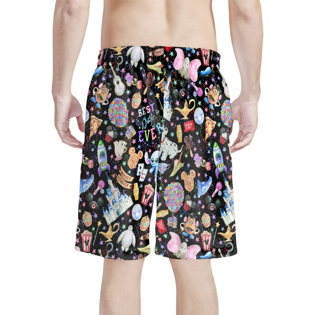 Best Day All-Over Print Men's Beach Shorts