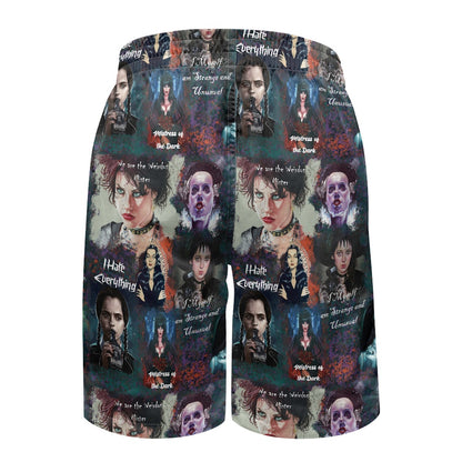 Spooky Babes All-Over Print Men's Beach Shorts