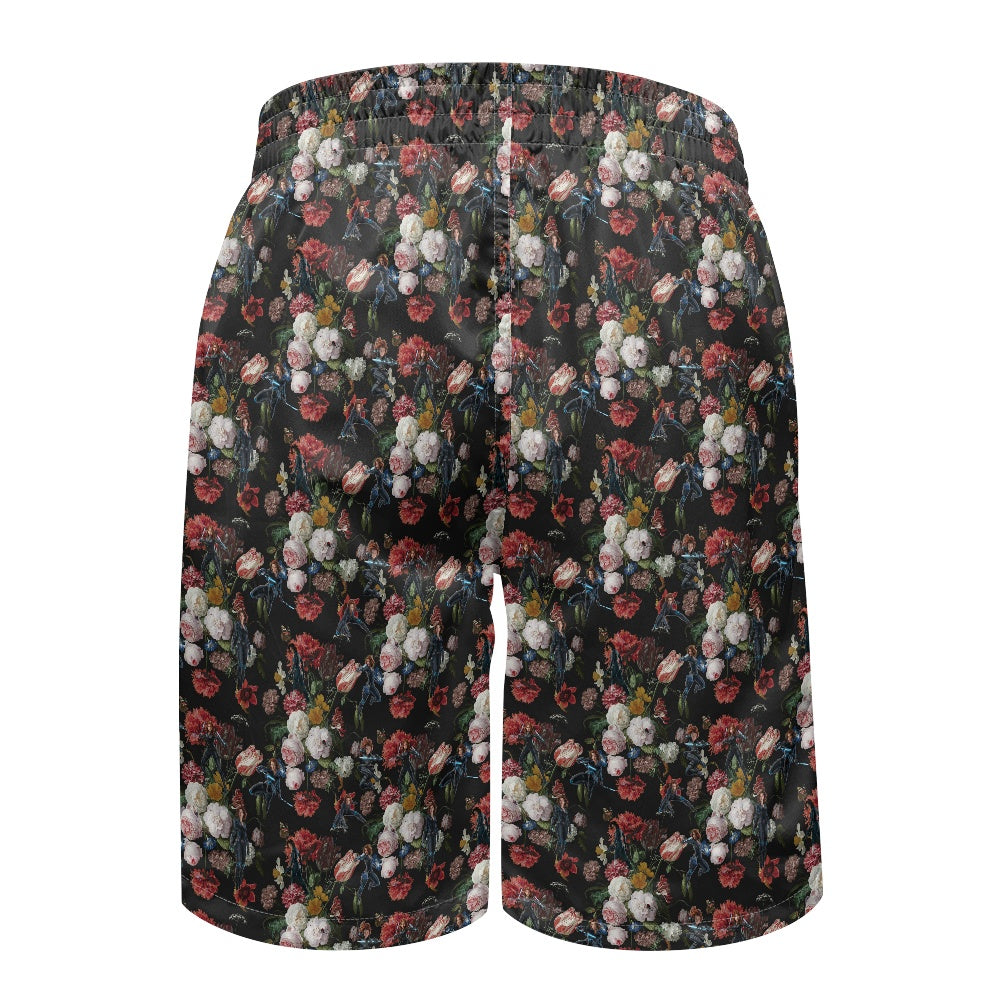 Black Widow All-Over Print Men's Beach Shorts