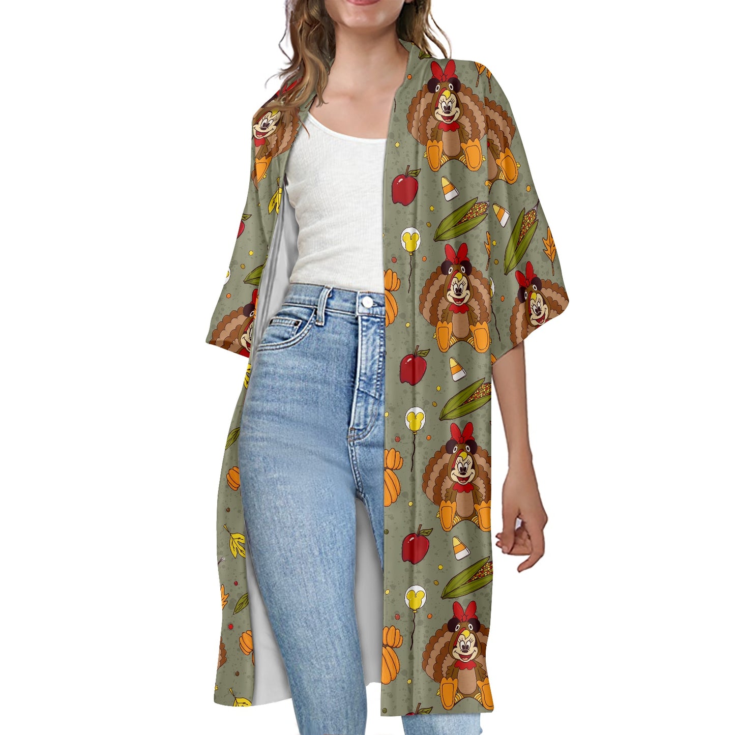 Turkey Min Women's Half Sleeve Kimono Cardigan