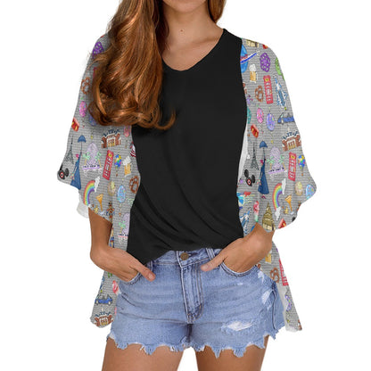 World Showcase Women's cardigan chiffon shirt