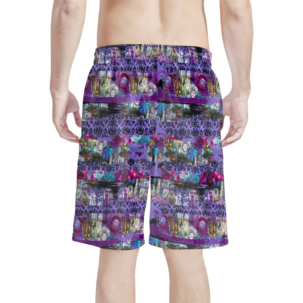 Haunted All-Over Print Men's Beach Shorts