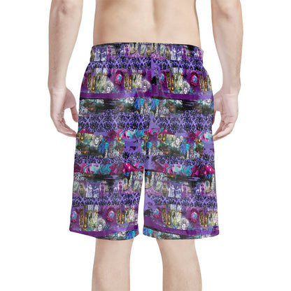 Haunted All-Over Print Men's Beach Shorts