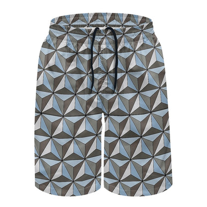 Spaceship Earth All-Over Print Men's Beach Shorts