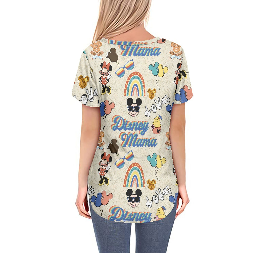 Mouse Mama Women's V-neck Top