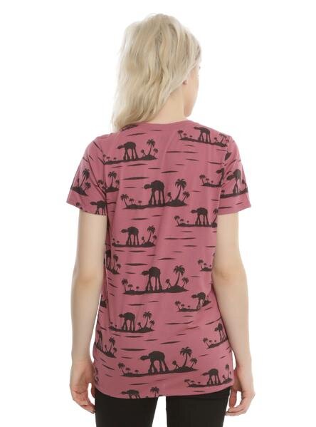 WOMENS JUNIORS STAR WARS  AT-AT TROPICAL AOE TEE T-SHIRT