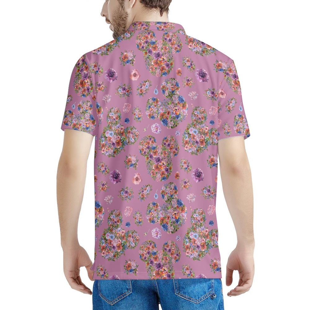 Floral Mouse Polo T-shirt