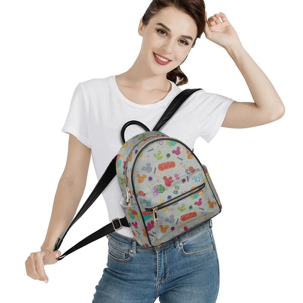 Mouse Yarn Casual Backpack for women