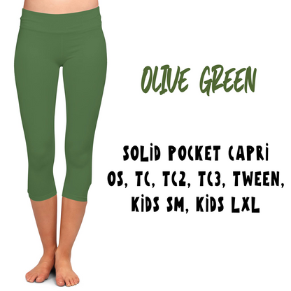 SPC RUN-OLIVE GREEN- POCKET CAPRI- 2 OPTION