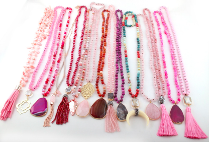 Pink Statement Piece Necklaces-Kate Tuesday