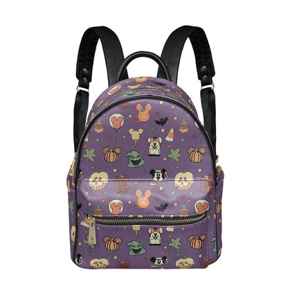 Boho Halloween Purple Casual Backpack for women