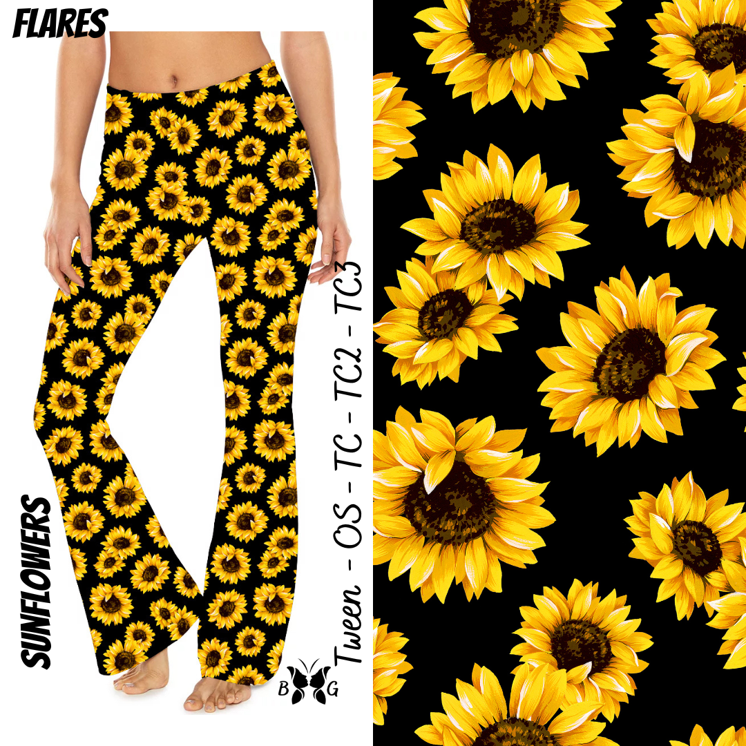Sunflower Yoga Flares with Pockets