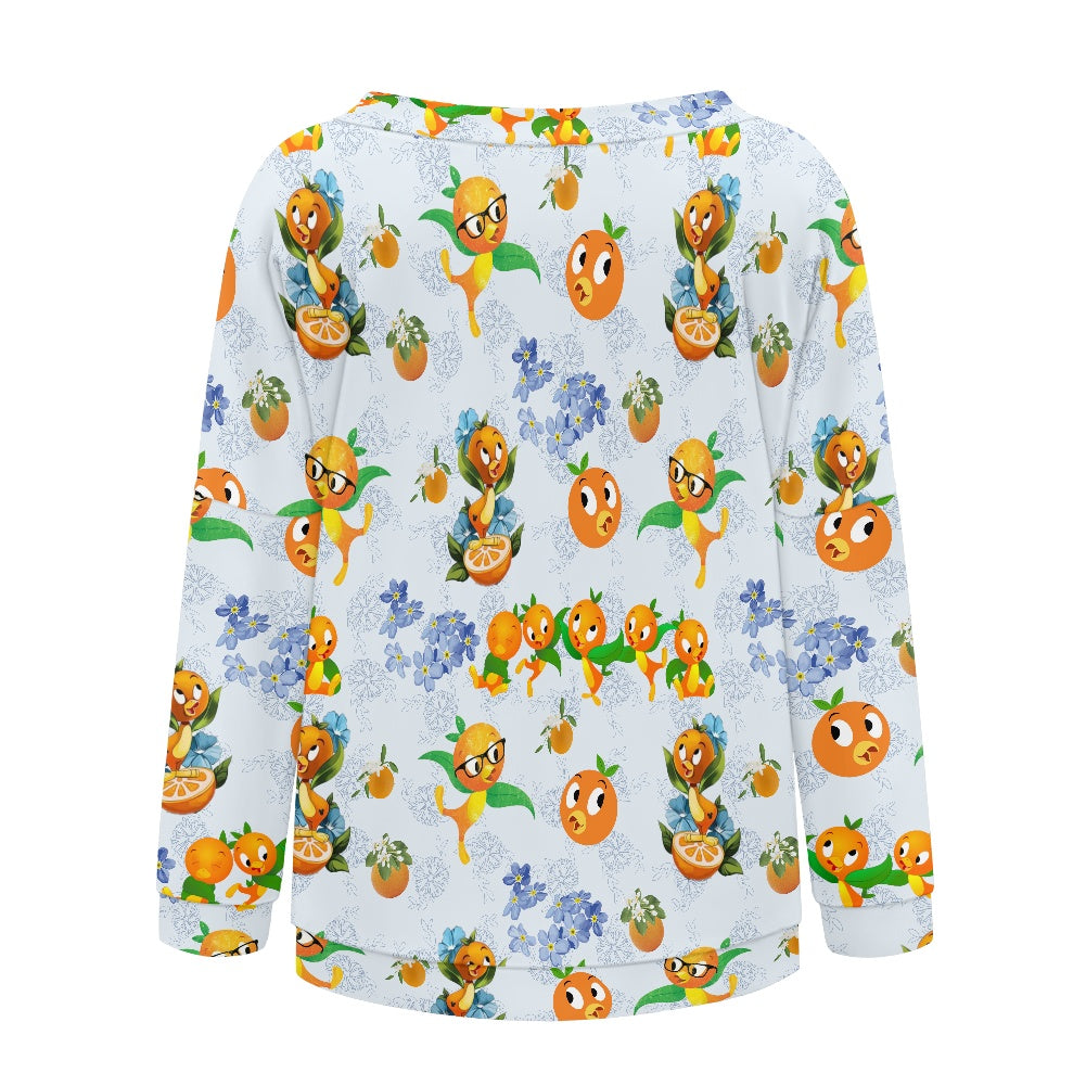 Classic Orange Bird Women's one-shoulder top