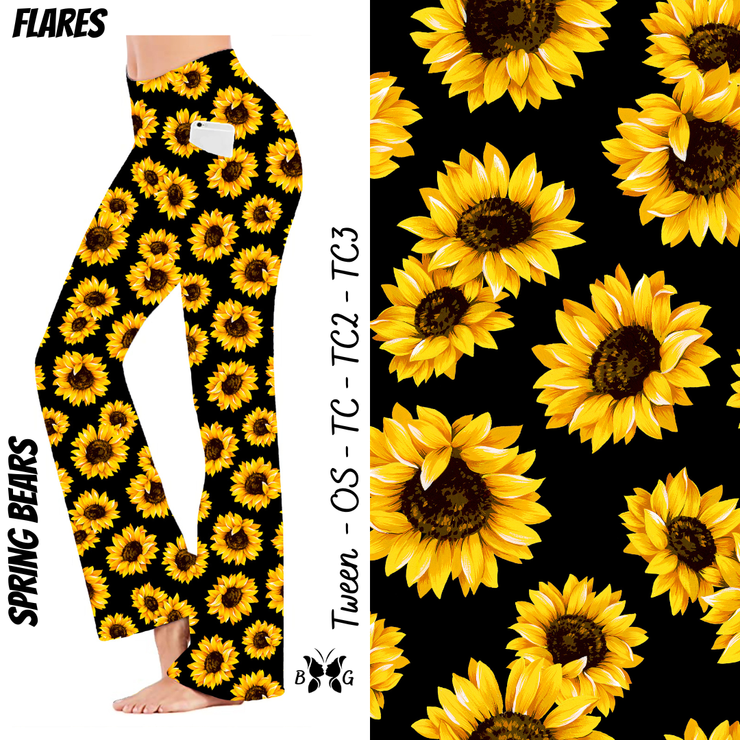 Sunflower Yoga Flares with Pockets