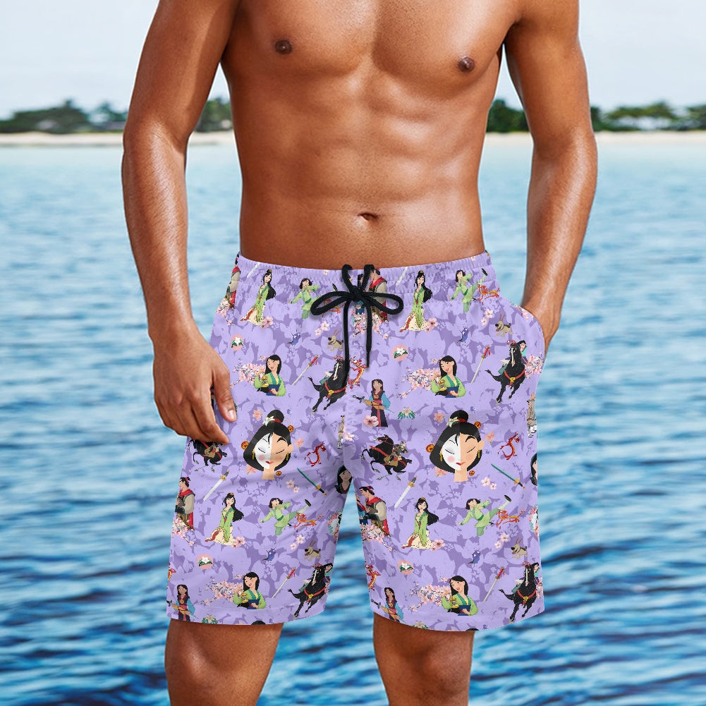 Worth Fighting For All-Over Print Men's Beach Shorts