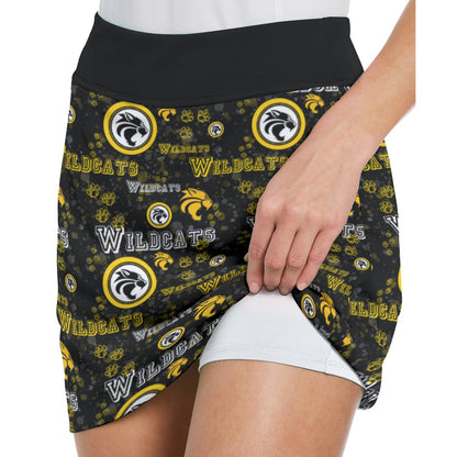 Wildcats All-Over Print Women's Middle-Waisted Skorts