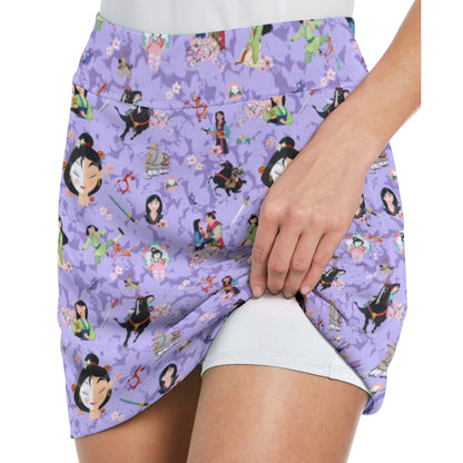 Worth Fighting For All-Over Print Women's Middle-Waisted Skorts