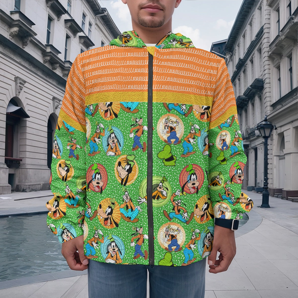 Gawrsh! All-Over Print Men's Casual Zipper Jacket