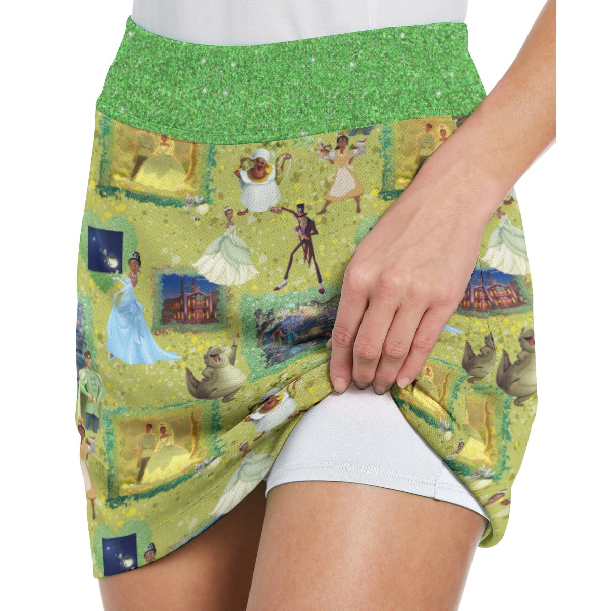 Almost There All-Over Print Women's Middle-Waisted Skorts