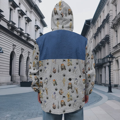 Droids All-Over Print Men's Casual Zipper Jacket