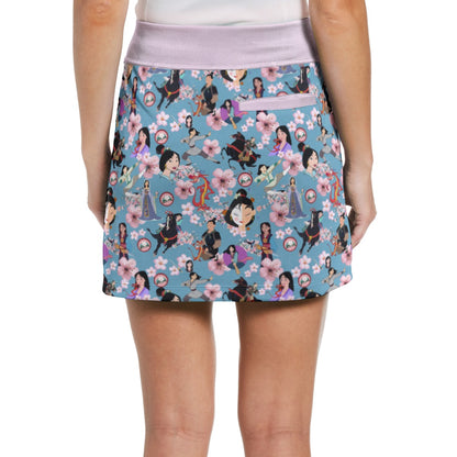 Warrior in Disguise All-Over Print Women's Middle-Waisted Skorts