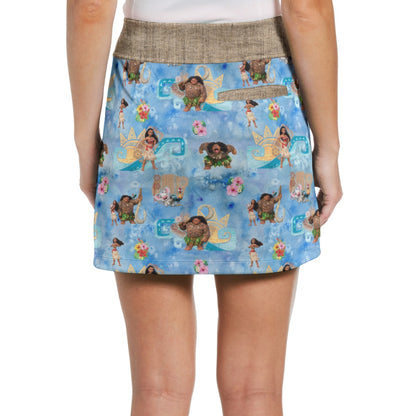 Island Girl All-Over Print Women's Middle-Waisted Skorts