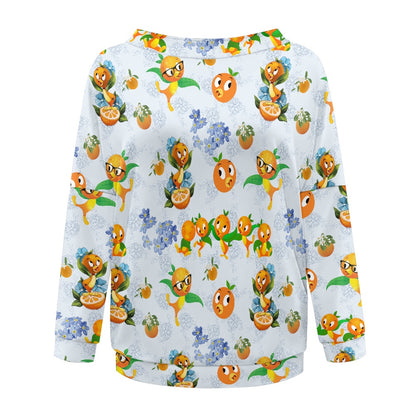 Classic Orange Bird Women's one-shoulder top