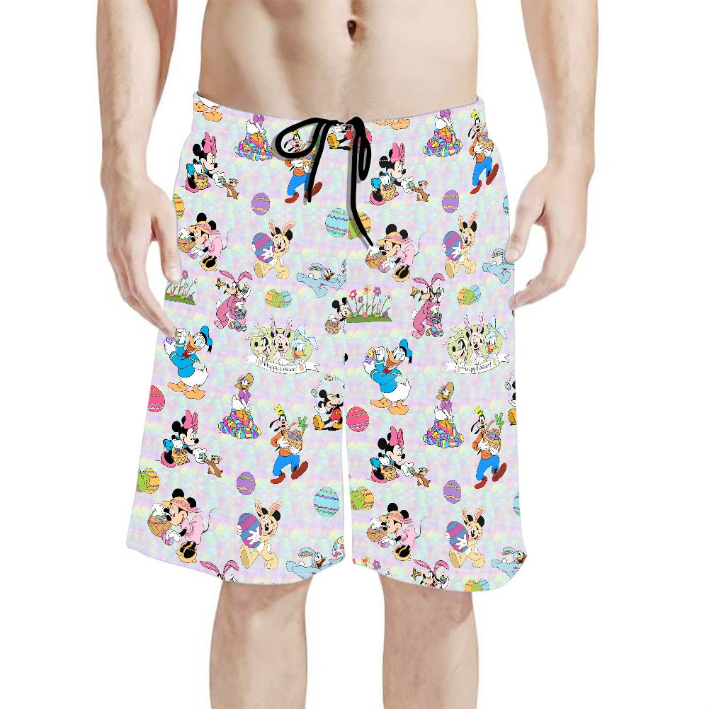 Easter Pals All-Over Print Men's Beach Shorts