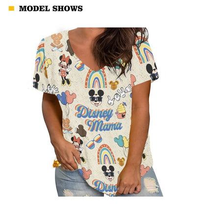 Mouse Mama Women's V-neck Top