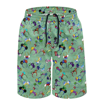 Magical Ears All-Over Print Men's Beach Shorts