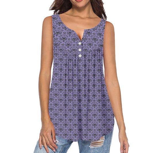 HM Wallpaper All-Over Print Women's Sleeveless V-Neck Top