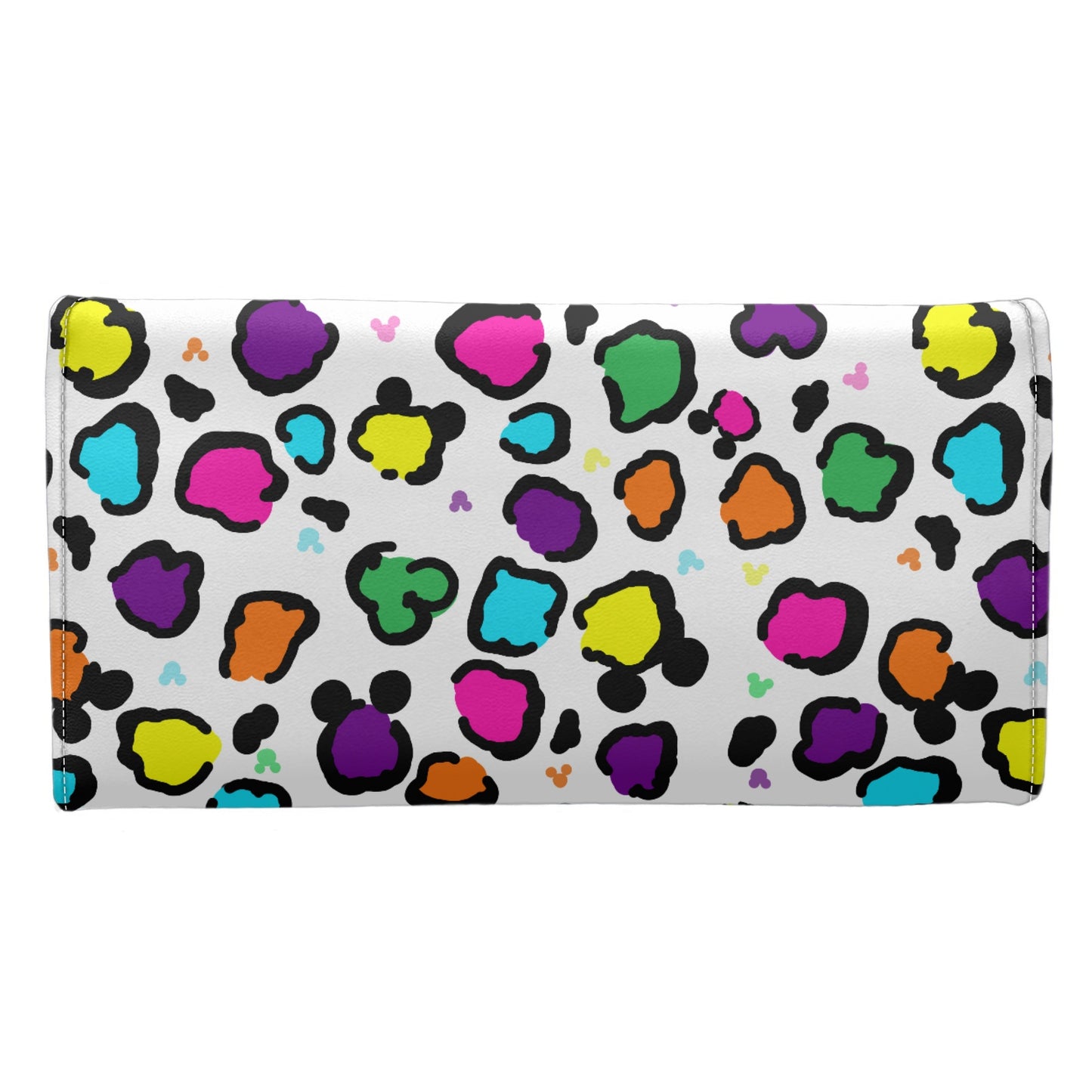 Neon Spots Long Folding Wallet