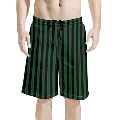 HM Wallpaper Stripe All-Over Print Men's Beach Shorts