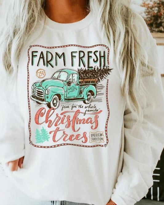 Farm Fresh Christmas Tree Sweatshirt