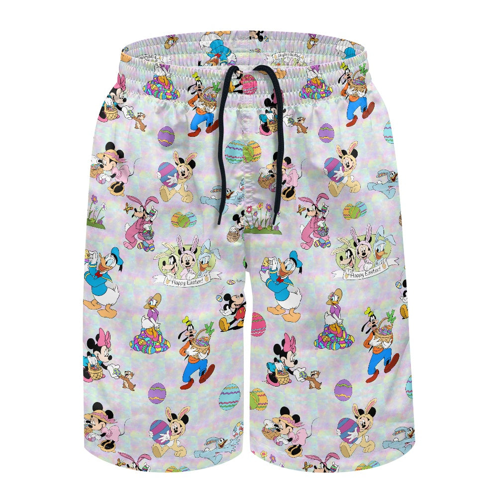 Easter Pals All-Over Print Men's Beach Shorts