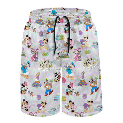 Easter Pals All-Over Print Men's Beach Shorts