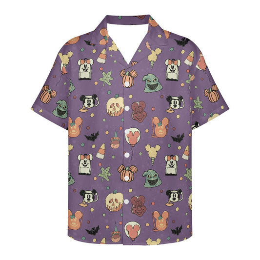 Boho Halloween Purple Hawaiian shirt