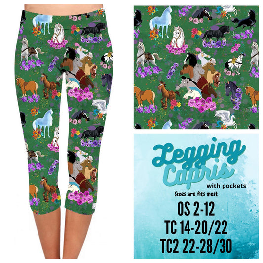 Favorite Horses - Kid Legging Capri with Pockets