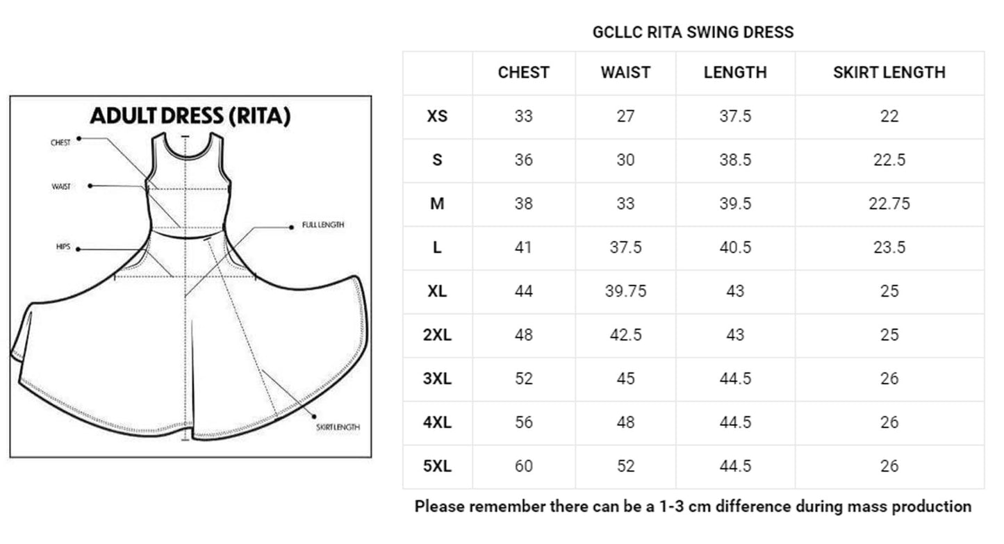 RITA SWING DRESS RUN-POINSETTIA