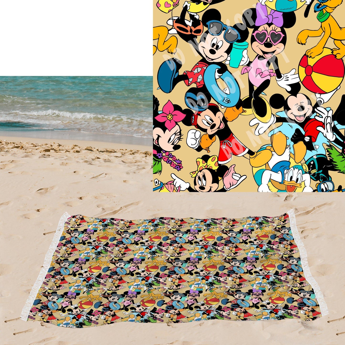 Fab 5 Beach Friends Oversized Beach Towel